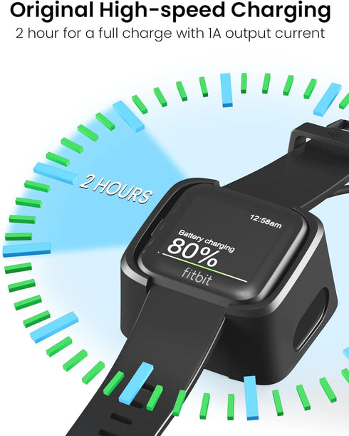 Charger for Fitbit Versa 2, Replacement Charging Cable Dock Cradle with USB Cord for Fitbit Versa 2 Smartwatch
