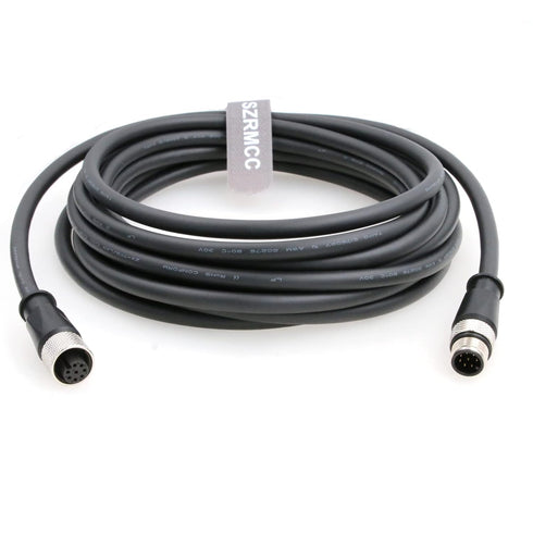 SZRMCC M12 A Code 8 Pin Male to Female Connector Sensor Cable - High Flex Waterproof Actuator Cable for Cognex