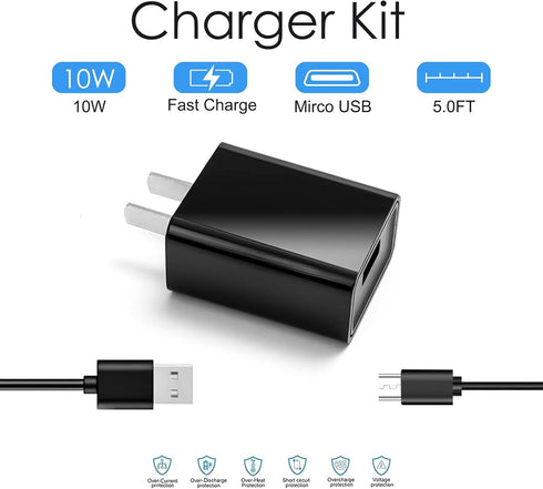 5FT USB Charging Cable for Bushnell Wingman GPS, Neo Ghost, Phantom & Treblab FX100 HD7 X5 XR700 XR500 N8 (Black)