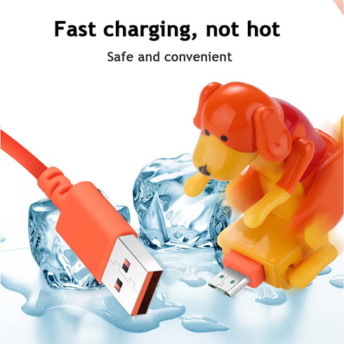 ikasus Funny Humping Dog Fast Charger Cable, Smartphone USB Cable Charger for iPhone, Android, USB Type C