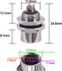 M12 5 Pin Aviation Connector Plugs, 12mm Female Socket Solder Cup, IP67 Waterproof, 5PCS Back Mount Coupling