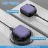 RFUNGUANGO Military Grade Anti-Fall AirPods Case Cover, Soft TPU Shock-Absorbing with Keychain and Cleaning Kit - Purple