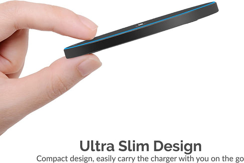 SABRENT 10W qi Wireless Fast Charger Pad, Universally Compatible with All qi Enabled Phones, Black