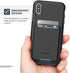 ENCASED iPhone XR Wallet Case (2018), Ultra Durable Cover with Card Holder Slot for 4 Credit Cards (Phantom Black)