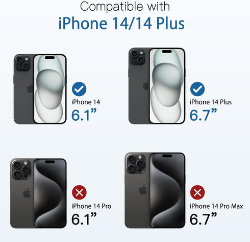 Uniwit [2 Pack 14/14 Plus,9H Camera Lens Protector for iPhone Tempered Glass,Aviation Aluminum Plate Cover,Night