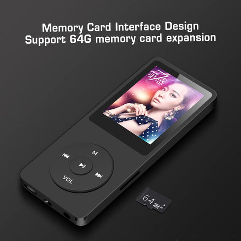 Zopsc MP3 MP4 8GB 64GB 30 Player Memory Expandable, Hours Playback, Lightweight and Portable, Easy to Use, Lossless