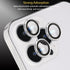 Camera Lens Protector for iPhone 13 Pro & Pro Max, Tempered Glass Lens Protector with Aluminum Alloy Ring, Fits for