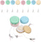 NUOBESTY 12 Pcs Macaron Phone Screen Cleaner Wipes, Decorative Pendant Lanyards, Random Color