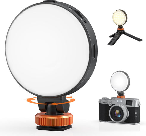 VRIG FD-05 LED Video Light, Bi-Color, 2500K-8500K, 360 Multi-Angle Adjustable Fill Light for
