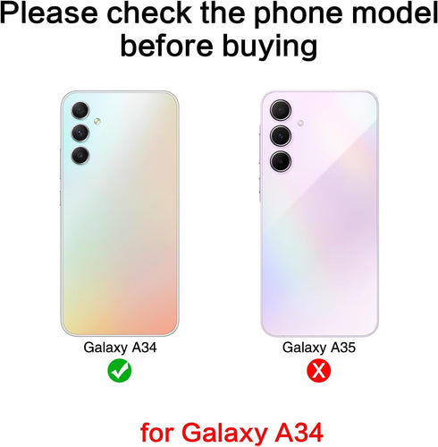 2PCS Galaxy A34 Back Rear Camera Lens Glass Replacement, ASDAWN Back Lens Glass for Samsung Galaxy A34 6.6 inches All Carriers with Free Lens Film + Installation Manual + Repair Tool Setv