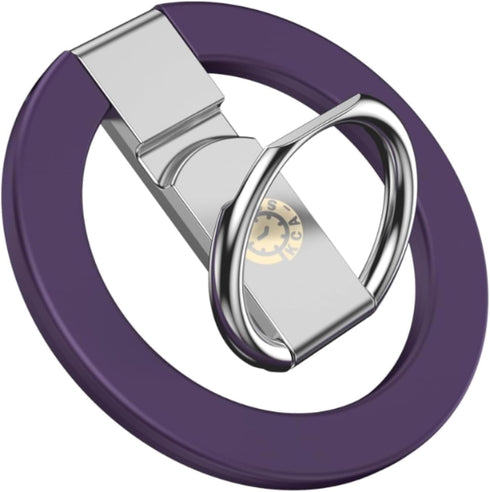 KCA_S3 Purple Phone Ring Holder Case Compatible Magnetic Grip 360 Rotation iPhone 15