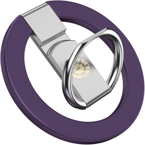 KCA_S3 Purple Phone Ring Holder Case Compatible Magnetic Grip 360 Rotation iPhone 15