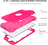 BENTOBEN for iPhone SE 2022 Case and iPhone SE 2020 Case, Heavy Duty 3 in 1 Full Body Rugged Shockproof Hybrid Hard PC Soft Rubber Girls Women Boys Cover for iPhone SE 3rd/2nd Gen, Hot Pink