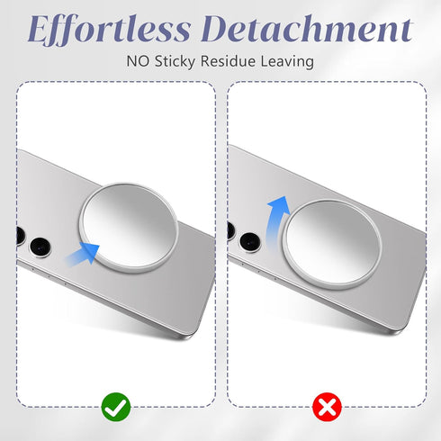 Hadnves Selfie Magnetic Mirror Convex Wide-Angle Mirror for Phone Back Camera Selfies Logging Streaming Video Recording