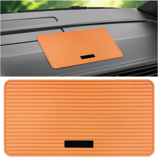 Craedli Car Dashboard Anti-Slip Mat, 11.81"5.94" Waterproof PVC Phone Gripping Tray, Multifunctional Auto