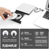 ROOFULL 3.0 11/10/ External CD/DVD Drive for Mac Laptop, USB & USB-C Portable DVD CD ROM Reader Player Burner Writer