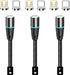 NETDOT Magnetic Charging Cable, 2in1 Gen12 (3.3ft/3 Pack Black) 18W Fast Charging for USB-C and Micro-USB Phones