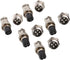 Connector Plugs, 16mm 4 Pin Din Female/Male Aviation Wire Connector Plug, GX16 Metal Chassis Connector Socket - (5 Sets)