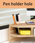 Triangle Monitor Stand Riser, Desktop Corner Shelf with Drawers, Wooden Computer Stand with Storage for Office