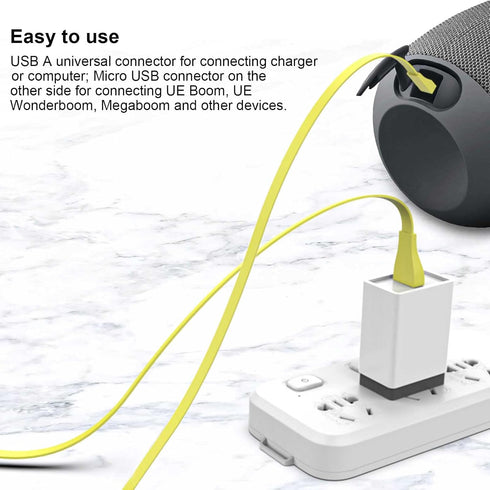 UE Boom Charging Cord for Ultimate Ears WONDERBOOM 3, Boom 3, MEGABOOM 3, ROLL, MEGABLAST Speakers, 4ft Micro USB