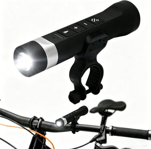 Morseatooke Bicycle Bluetooth Speaker Light,2-in-1 Bike Light and Sound System,Waterproof,Portable Cycling Audio
