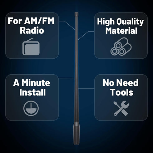 Anina 13 Inch Frontier(1998-2021) Titan(2004-2022) Antenna Mast for Nissan Aerial Antenna for FM/AM Radio Signal