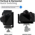 L Bracket Camera for DSLR - Real Single Vertical Horizontal Switching Tripod Quick Release Plate for Canon Nikon Sony