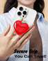 Svanove 3D Heart Magnetic Phone Grip Compatible with Magsafe Phone Grip Holder, Cute Collapsible Glass Grips Stand