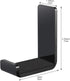4 Pieces Headphone Hanger Headphone Hook Headset Holders Headphone Wall Mount with Adhesive Glues Headset Acrylic Holder Mount for General Purpose Game Headphones (Black Pad Style) by Weewooday