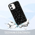 Cute Black Leopard Cheetah Print Phone Case for iPhone 12 Mini, Preppy Girls Women, 5.4"