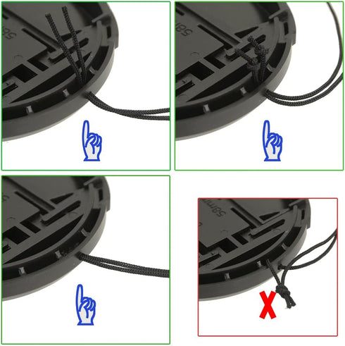 SIOTI 39mm Lens Cap, 2 Packs + 1 Cleaning Wiper, Compatible with Camera Lens & Filter Adapter Ring