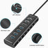 Powered USB Hub, Rosonway 7-Port USB 3.2/USB C Hub with 10Gbps USB-A, 2 USB-C, 4 USB 3.0 Ports, 12V Power Adapter