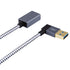 CableCreation Short USB 3.0 Extension Cable 1FT - Left Angle Male to Female Extender Cord, 90 Degree for VR