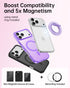SYNCWIRE 360 17 16 15 14 13 12 Magnetic Phone Ring Holder for MagSafe, Rotation Cell Phone Grip Stand Finger Ring