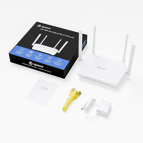 U-SPEED AX1500 6 1.5 WPA3, WiFi Router Dual Band Wireless Internet Router, Wireless Speed Up to Gbps, Full Gigabit