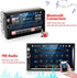 Podofo Double Din Bluetooth Car Stereo with Backup Camera, 7" Touch Screen, MP5 Player, Bluetooth Hands-Free Call