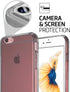 TENOC Phone Case for iPhone 6 & iPhone 6s, Gray Clear Shockproof Protective Bumper Slim Cover for 4.7 Inch