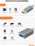 CableCreation 2-Pack USB3.1 USB Female to USB C Adapter, 0.5FT/0.15m, Braided OTG 5Gbps Data, Space Gray
