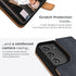 Snakehive Samsung Galaxy S22 Plus Leather Case, Genuine Leather Wallet Phone Case with Card Holder, Flip Folio Cover