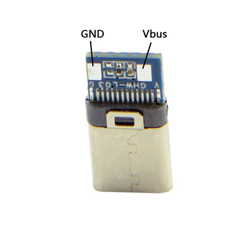 cablecc 5set DIY 24pin USB 3.1 Type C USB-C Male Plug Connector SMT Type with 3.5mm SR and Housing Cover, White