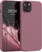 kwmobile Case for Apple iPhone 13, Slim Protective TPU Silicone Cover in Dark Rose