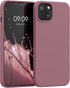 kwmobile Case for Apple iPhone 13, Slim Protective TPU Silicone Cover in Dark Rose