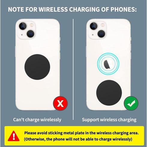 SALEX 1 inch Set 32 3M Cell Phone Metal Stickers for Magnetic Car Mount. Replacement of Mini Magnet Metal Plates. Black