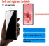 Slanku [3+3 Pack Tempered Glass Privacy Screen Protector for Google Pixel 8A with 3 Pack Camera Lens Protector,
