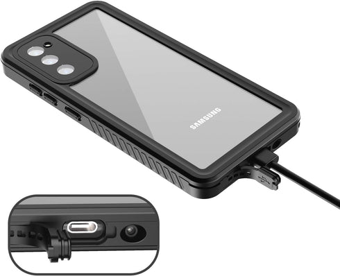 Waterproof Case for Galaxy S20 FE 5G, Shockproof, Dirtproof, Snowproof Rugged Cover for Snorkeling, Black