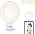 Selfie Ring Light - Clip on Touch Control Rechargeable 800mAh 60 LED Circle Light for Photography, Vlog, TikTok
