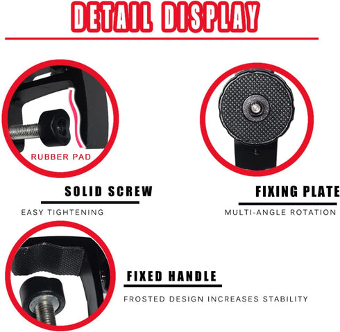 2-Be-Best Mini Projector Mount, Articulating Clamp Mount, 360 Flexible, Compatible with Projector, Camera, LED Light, 1