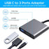USB C to HDMI Multi-Port Adapter, Digital AV Adapter with 4K HDMI & USB 3.0 & 87W Type C