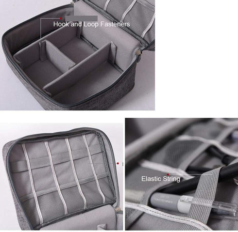 BYOYO Carrying Bag Case Storage Organizer for Projectors and Accessories (Grey, Single)