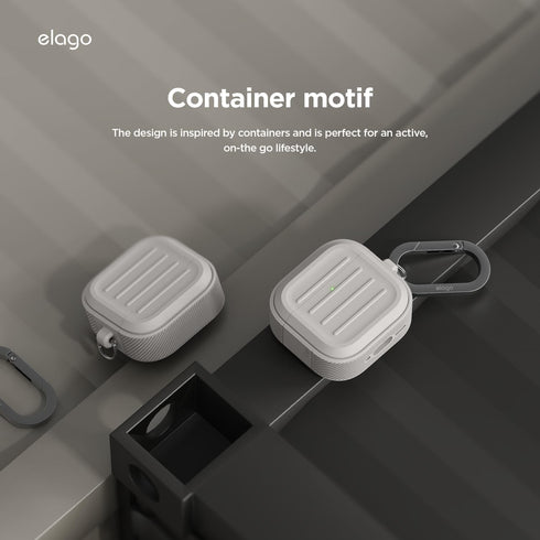 elago 4 4th Armor Compatible with AirPods Case - for AirPods Generation Cover, Carabiner Included, Supports Wireless
